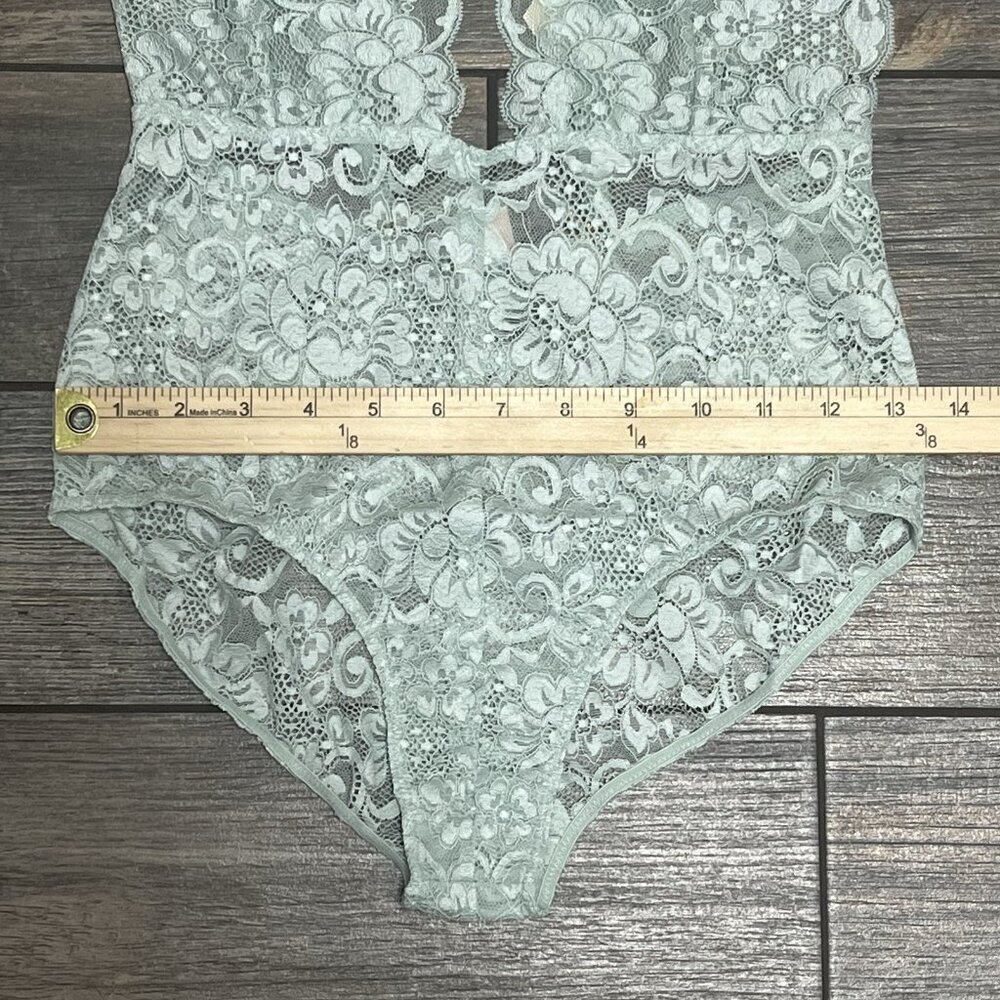 NWT Free People X HAH Comin in Haht Lace Bodysuit Small Something Blue Bride - Picture 14 of 16